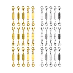 30 cierres de collar de oro y plata cierres magnéticos de_1