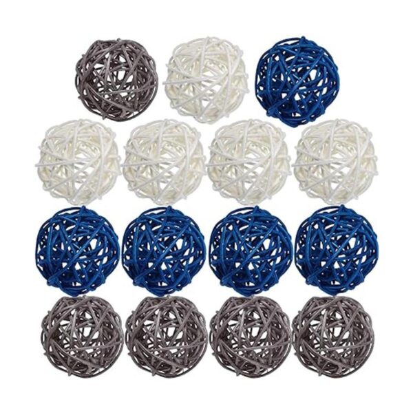 15 bolas de ratán con relleno de jarrón decorativas para