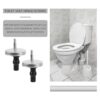 Yardwe 2 piezas de bisagra de asiento de inodoro