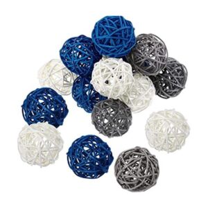 15 bolas de ratán con relleno de jarrón decorativas para