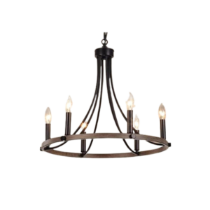 Yarlkav Candelabro de rueda de carro para comedor lámpara_1