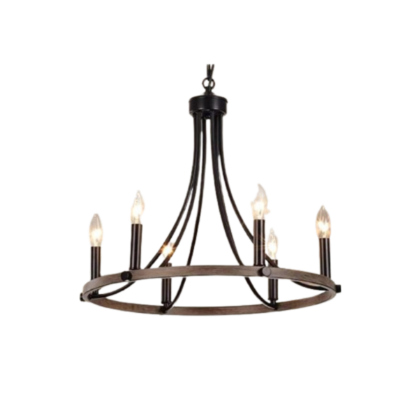 Yarlkav Candelabro de rueda de carro para comedor lámpara_1