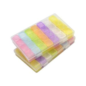 Paquete de 2 cajas de bordado de pintura de diamantes 5D