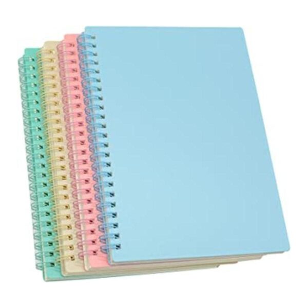 Cuaderno en espiral 4 piezas de plástico grueso A5 tapa_1