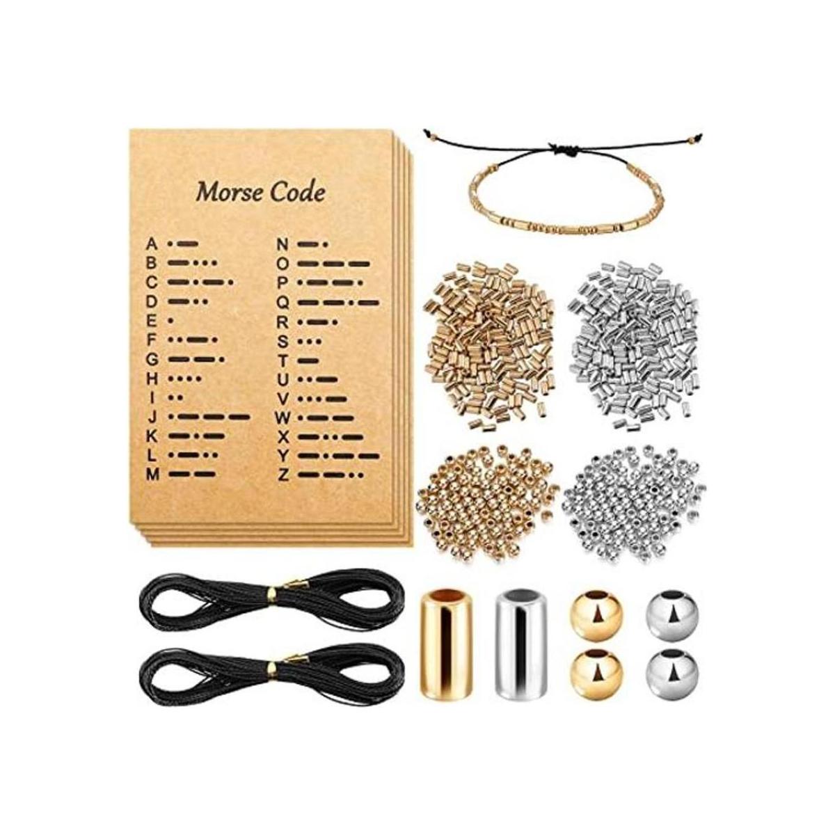 Juego de fabricación de pulseras con código morse 800