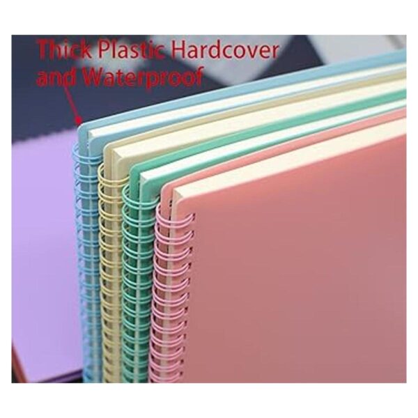 Cuaderno en espiral 4 piezas de plástico grueso A5 tapa_2