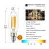 Energetic Bombillas LED B10 para candelabro equivalente_2