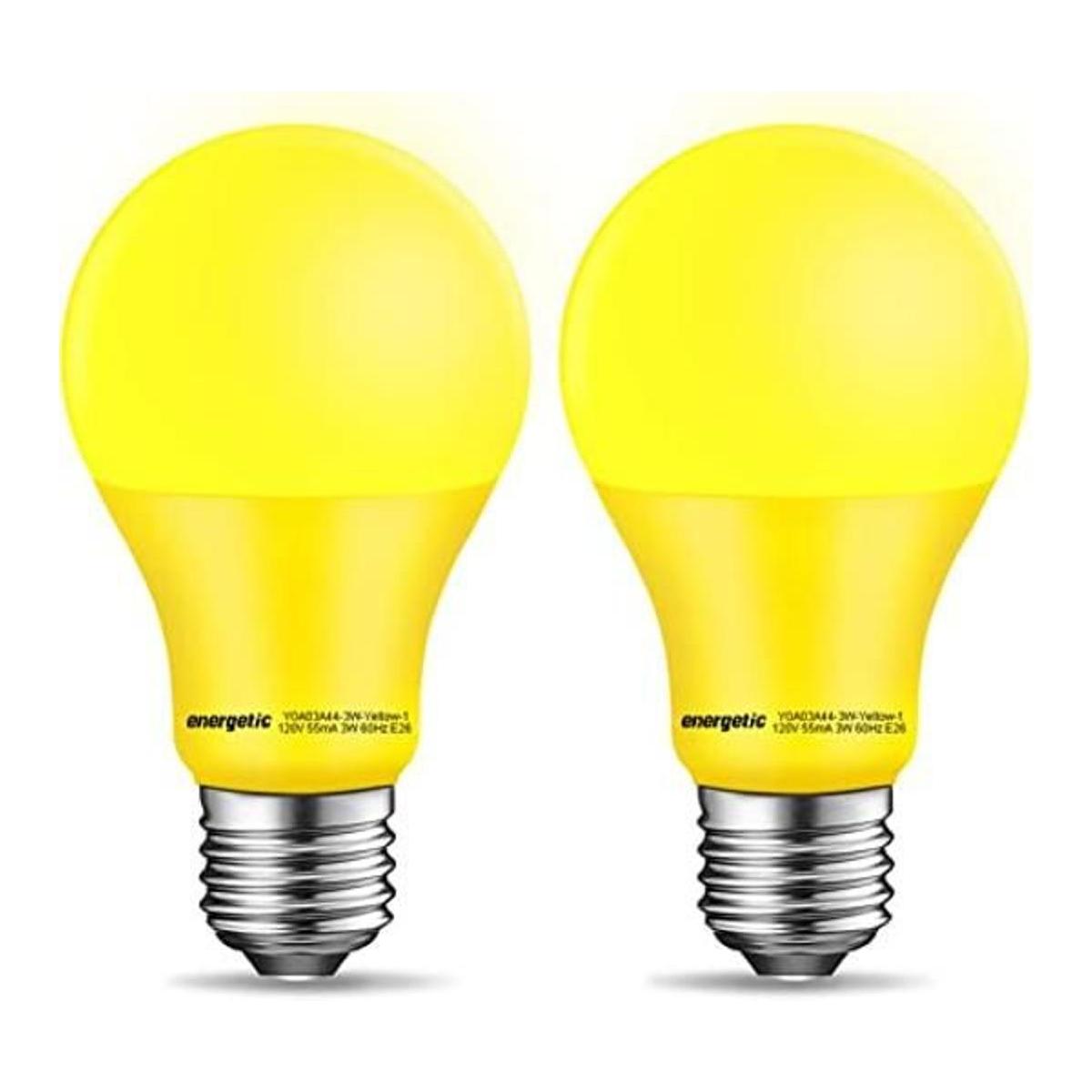 Energetic Bombilla amarilla A19 equivalente a 3 W 40 W