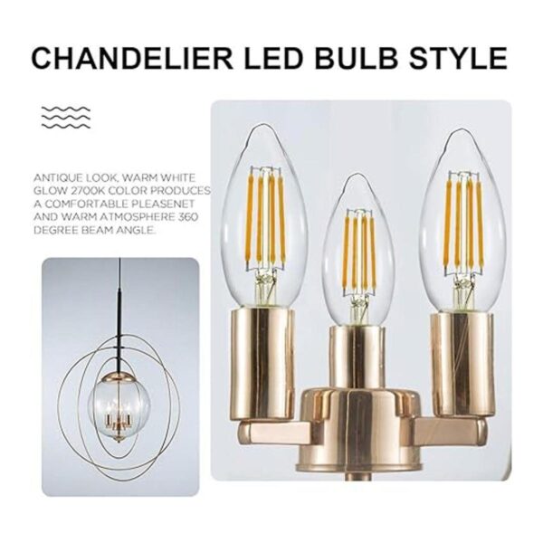 Energetic Bombillas LED B10 para candelabro equivalente_4