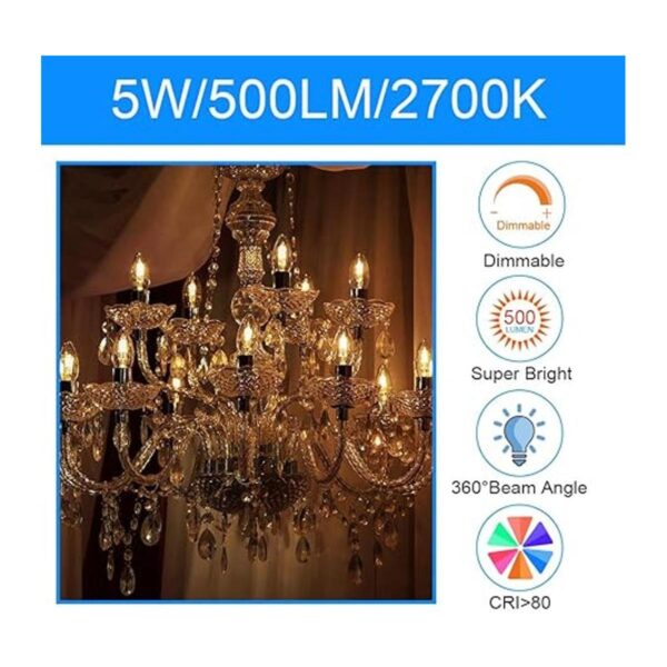 Energetic Bombillas LED B10 para candelabro equivalente_3