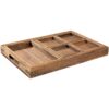 Bandejas de madera rústica con asa juego de 7 grandes
