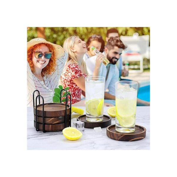 Posavasos de madera para bebidas juego de posavasos de