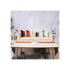 Yangest Funda de cojín de terciopelo con rayas doradas_5