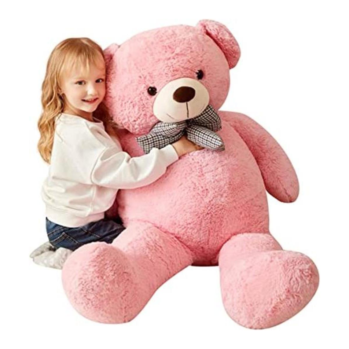 IKASA Peluche gigante de oso de peluche rosa 47 pulgadas