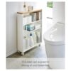YAMAZAKI home Carrito de baño delgado con asa con ruedas_2