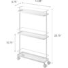 Yamazaki Carrito de almacenamiento con ruedas para la_5
