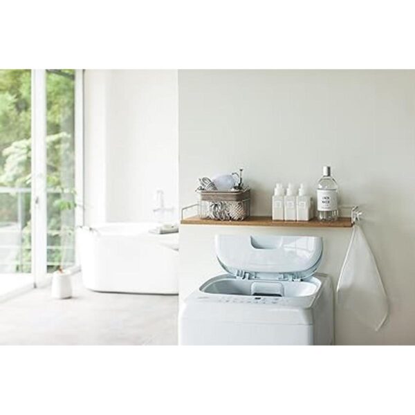 YAMAZAKI home Estante de pared de madera blanco_2