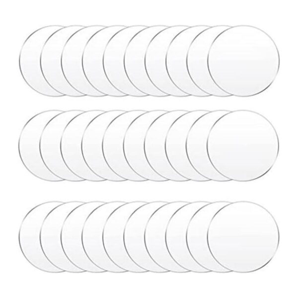 60 piezas de círculos acrílicos transparentes de 4