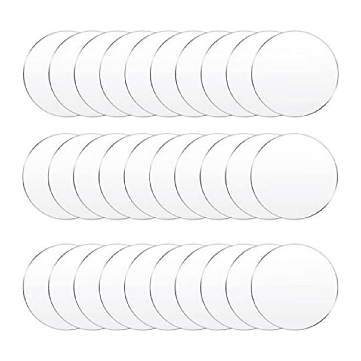 60 piezas de círculos acrílicos transparentes de 4