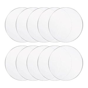 10 piezas de hoja circular de acrílico transparente disco