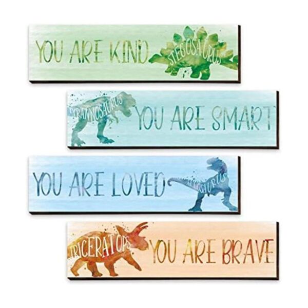 4 piezas de decoración de pared de dinosaurio recuerdos_1