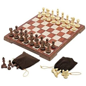 Juego de ajedrez magnético plegable 11.3 x 9.7 in juego_1