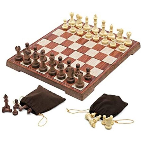 Juego de ajedrez magnético plegable 11.3 x 9.7 in juego_1