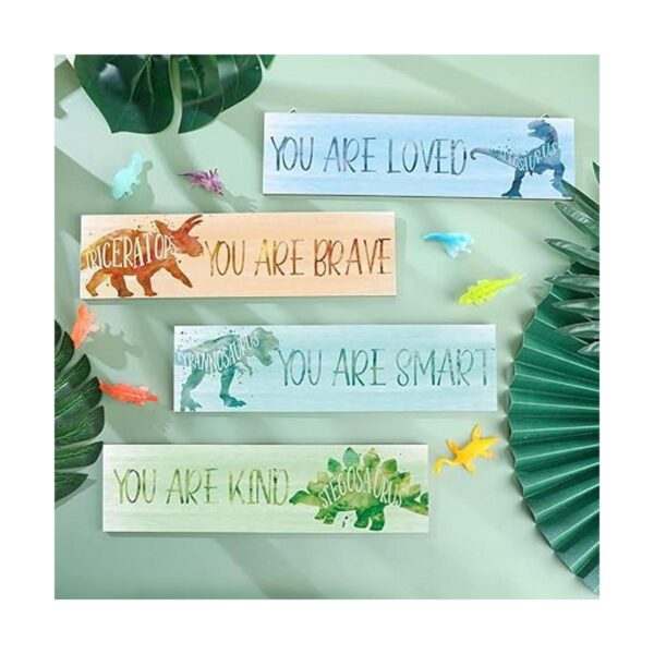 4 piezas de decoración de pared de dinosaurio recuerdos_3