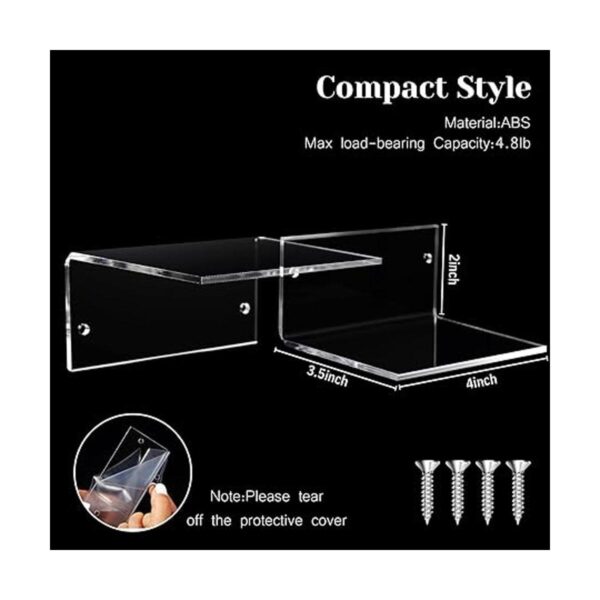 Estantes de pared adhesivos pequeños de acrílico mini