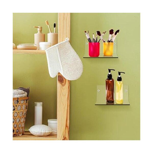 Estantes de pared adhesivos pequeños de acrílico mini