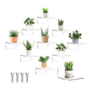 Estantes de pared adhesivos pequeños de acrílico mini