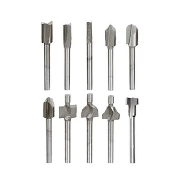 Yakamoz 10 piezas 18 Shank TitanioCoated Router Bit Set