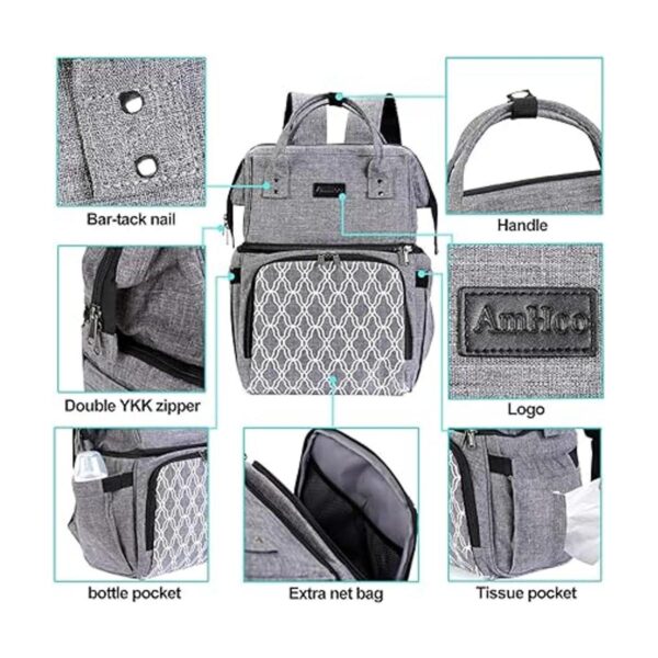 AmHoo Lonchera térmica con aislamiento mochila_3