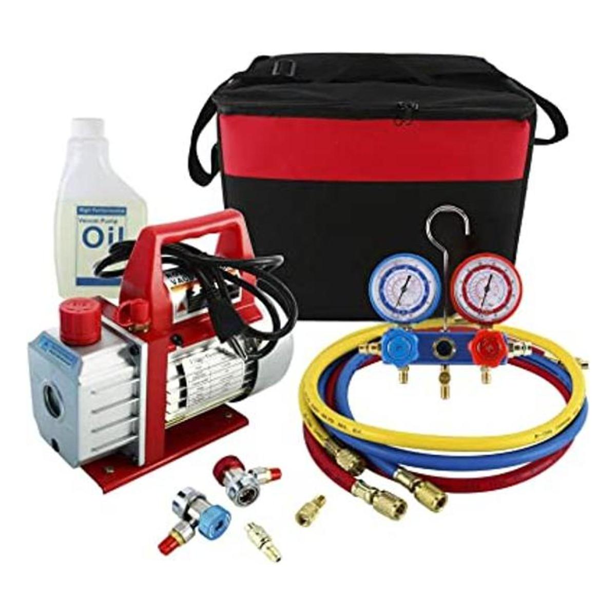 YaeKoo Bomba de vacío de aire de paleta rotativa de 110 V