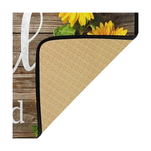 Alfombra de cocina de girasol para el suelo lavable_6