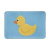 Alfombra de baño de goma azul pato de color amarillo
