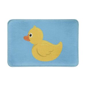 Alfombra de baño de goma azul pato de color amarillo