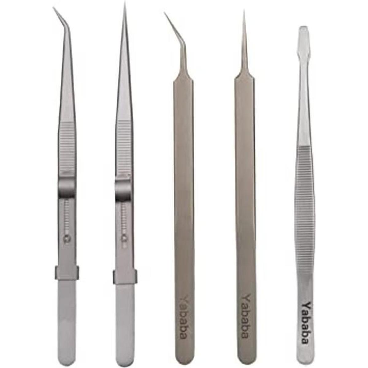 Pinzas juego de 5 pinzas de precisión kit de pinzas