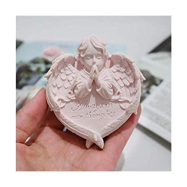 Molde de silicona con ángel de oración siempre en_2