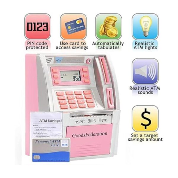 YaBoo Cajero Automático Digital para niños caja de banca_2