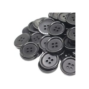 YaHoGa 40 botones de resina negra de 1 15 pulgadas 1.181_1
