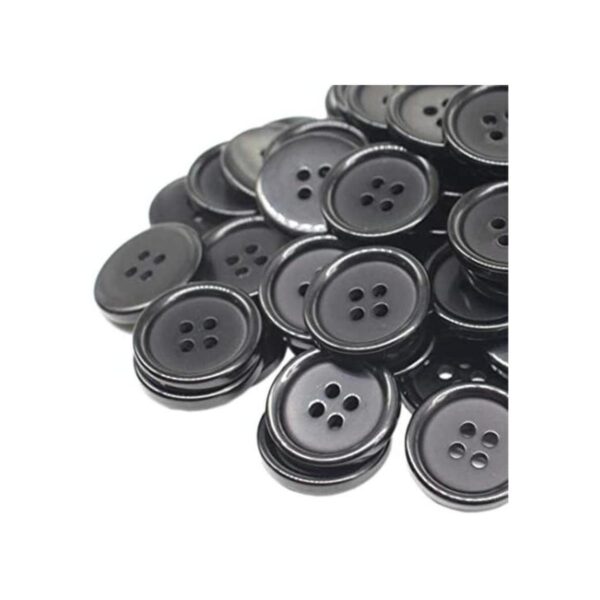 YaHoGa 40 botones de resina negra de 1 15 pulgadas 1.181_1