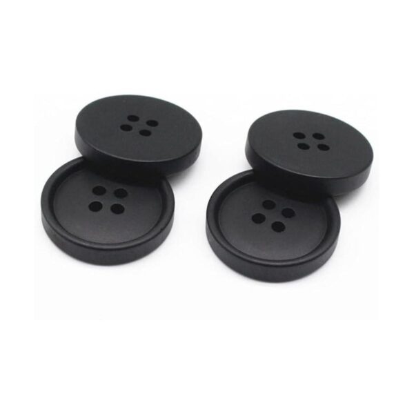 YaHoGa 50 botones negros grandes de resina de 1 pulgada y_2