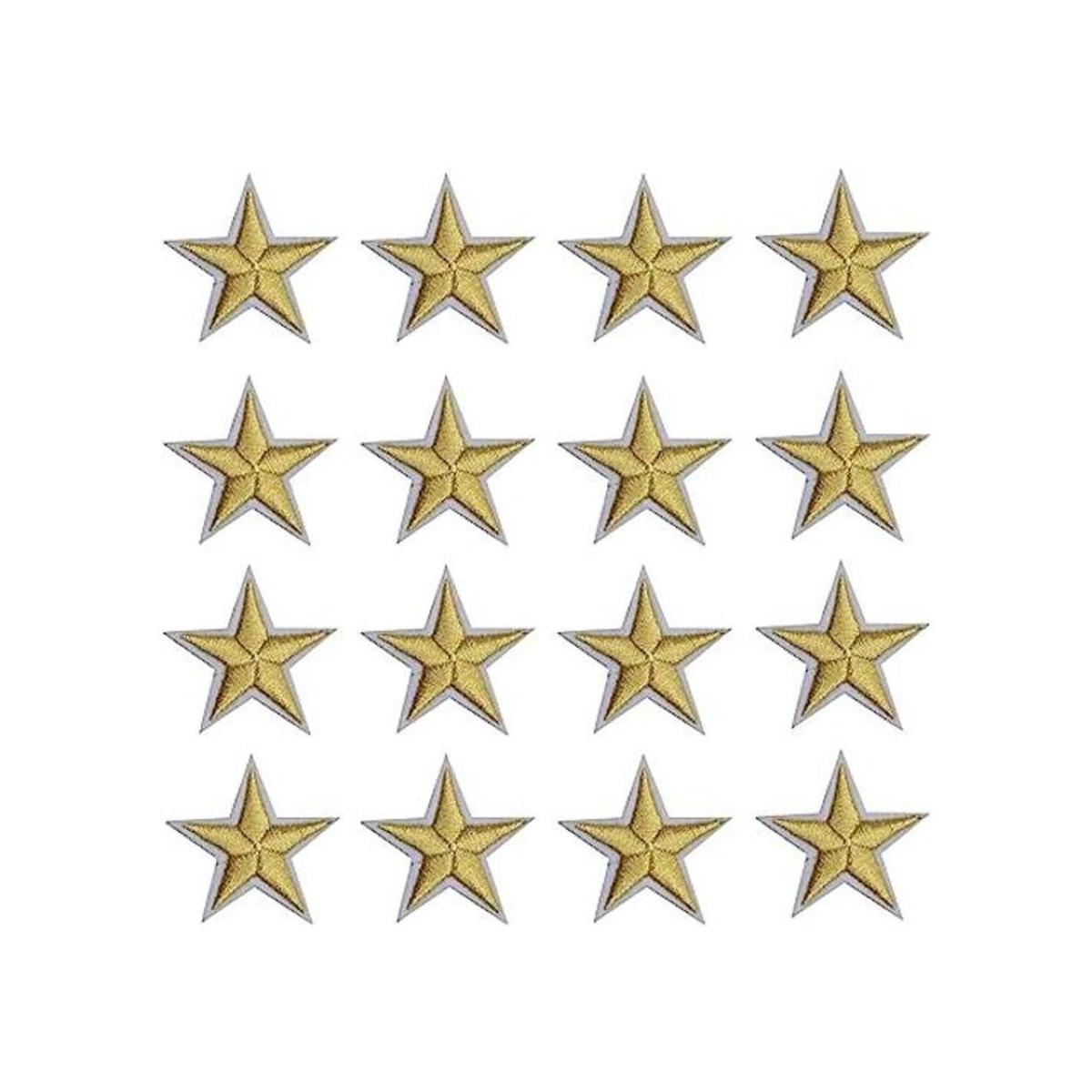 Paquete de 24 apliques de estrella para coser adhesivos