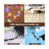 Clips de gestión de cables adhesivos 50 unidades
