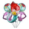 5 globos de aluminio de sirena globos de concha de_1