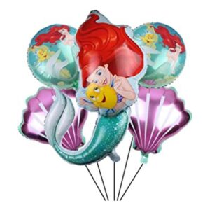 5 globos de aluminio de sirena globos de concha de_1