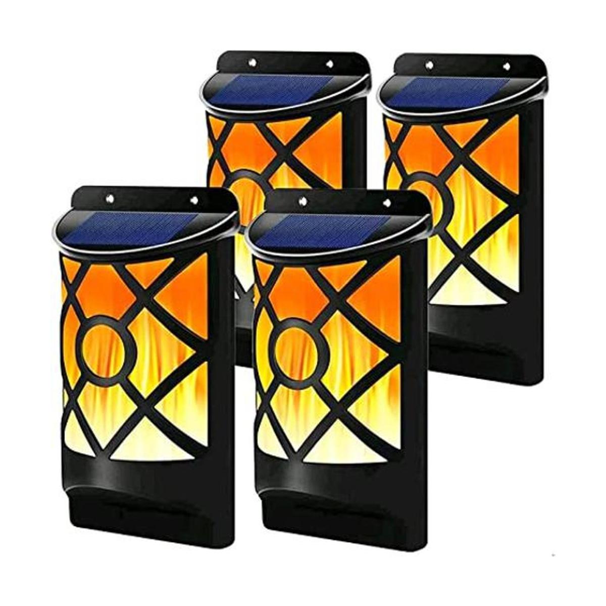 Luces solares de llama para exteriores impermeables