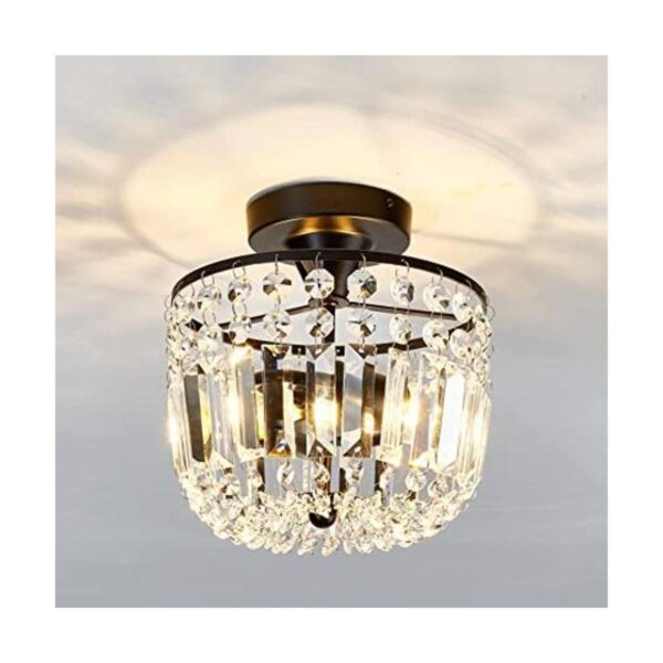 YYJLX Lámpara de araña pequeña de cristal con 2 luces_1