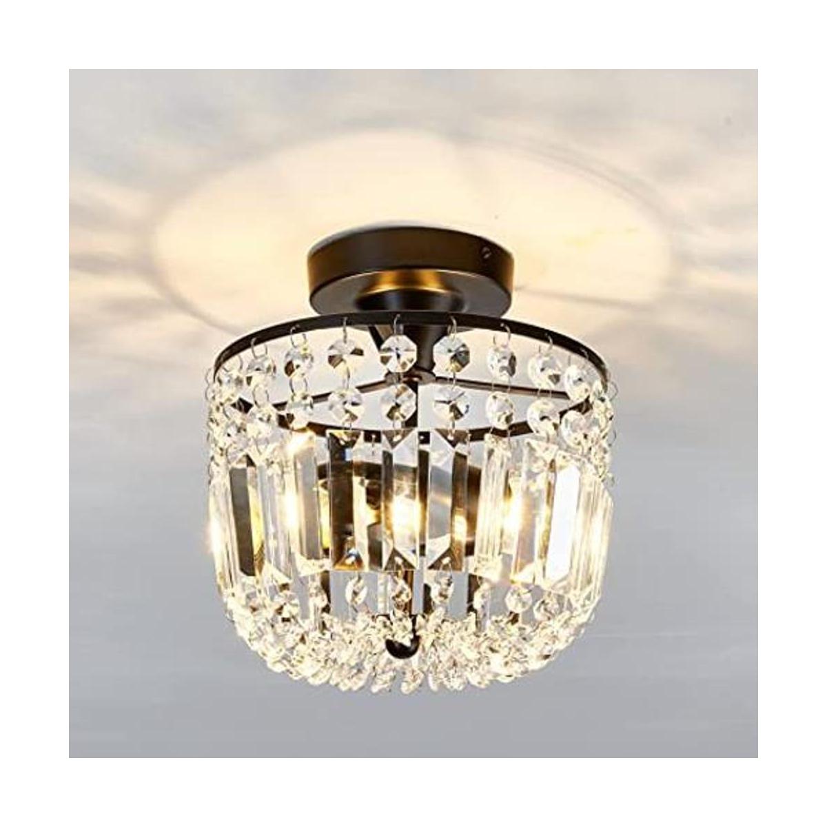 YYJLX Lámpara de araña pequeña de cristal con 2 luces